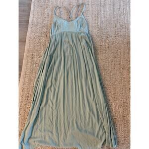 NWT Sage Green Tie Back Beach Maxi Dress Resort Wear Medium 8-10